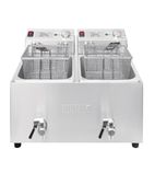 FC377 Twin Tank Twin Basket 2x8Ltr Countertop Fryer with Timers 2x6kW