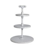 VV3459 Aged White Pipe Stand 3-Tier 355x509mm