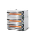 Image of Tiziano LLKTZ6203 12 x 12" Electric Triple Deck Pizza Oven