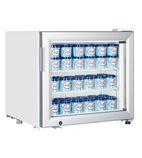 UF50G 50 Ltr Countertop Single Glass Door White Display Freezer