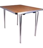 DM695 Contour Folding Table Teak 3ft