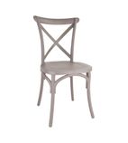DG243 Polypropylene Cross Back Side Chair Cappuccino (Pack of 4)
