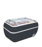 DUPLA 2.2DEHCRAL7016 425 Ltr Black Island Display Chest Freezer With Glass Lid