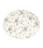 Vintage Prints DA668 Rose Chintz Oval Coupe Plates Grey 317mm (Pack of 6)