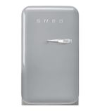 Image of 50s Style FAB5LSV6 40 Ltr Silver Solid LH Hinge Door Hotel Minibar Fridge