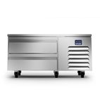 Image of Blu BD20048 2 Drawer Stainless Steel Refrigerated Chef Base