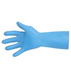 Jersette 308 Liquid-Proof Food Handling Gloves Blue Large