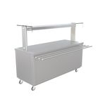 FLEXI-SERVE FS-A5 Plain Top Ambient Cupboard with LED Gantry, Standard Glass & Tubular Trayslide