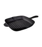 CZ011 Pre-Seasoned Cast Iron Square Griddle Pan 27cm