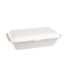 DW249 Bagasse Hinged Food Containers 248mm (Pack of 200)