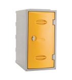 Plastic Single Door Locker Hasp and Staple Lock Yellow 600mm - CB552