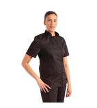 BB051-XL Womens Springfield Zip Chefs Jacket Black XL