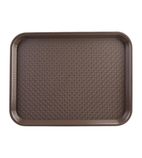Kristallon DP218 Polypropylene Fast Food Tray Brown 345mm