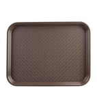 DP218 Polypropylene Fast Food Tray Brown Small 345mm