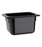 U470 Polycarbonate 1/6 Gastronorm Container 100mm Black