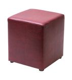 FT448 Cube Faux Leather Bar Stool Garnet (Pack of 2)