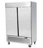 ICE8960 Medium Duty 1300 Ltr Upright Double Door Stainless Steel Fridge