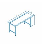 T15ENL 1500(W) x 650(D)mm Left Hand Entry Table For Classeq Passthrough Dishwashers