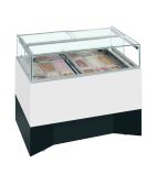 DELTA RV 12 x Napoli Pan White Flat Glass Ice Cream Display Freezer
