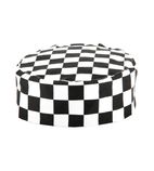 Image of A161  Chefs Skull Cap Big Black and White Check