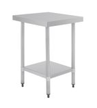 Image of GJ500 600w x 700d mm Stainless Steel Centre Table with One Undershelf