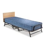 Image of GR375 Contract Folding Bed with Water Resistant Mattress Single in Black Colour
