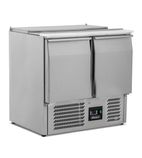 Image of BSP2 220 Ltr 2 Door Stainless Steel Refrigerated Pizza / Saladette Prep Counter