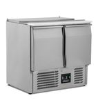 BSP2 240 Ltr 2 Door Stainless Steel Refrigerated Pizza / Saladette Prep Counter