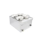NPWB4 4 x Round Pot Electric Countertop Wet Heat Bain Marie