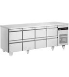 PN2222-HC 583 Ltr 8 Drawer Stainless Steel Refrigerated Prep Counter