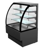 EVO150-BLACK-R290A 1500mm Wide Curved Glass Black Patisserie Multideck Display Fridge