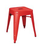 Image of DL870 Red Steel Bistro Low Stool (Pack of 4)