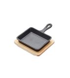 ED951 Artesà Cast Iron 12.5cm Mini Fry Pan with Board