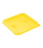 HY419 Polyethylene Square Food Measuring Container Lid Yellow Small