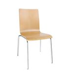 Image of GR342 Square Back Side Chair Natural Finish (Pack of 4)