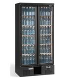 Image of MG3/500G 468 Ltr Upright Double Hinged Glass Door Black Display Fridge