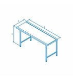 T15ENR 1500(W) x 650(D)mm Right Hand Entry Table For Classeq Passthrough Dishwashers