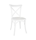 DG242 Polypropylene Cross Back Side Chair White (Pack of 4)