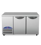 Image of Opal HO2U-SS Heavy Duty 545 Ltr 2 Door Stainless Steel Refrigerated Prep Counter