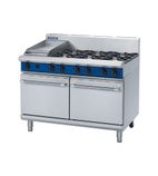 Evolution G528C-P 1200mm 6 Burner LPG Gas Double Static Oven With 300mm Griddle