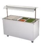 BM40MSG 1600mm Wide Mobile Hot Cupboard With Bain Marie Top & Heated Gantry