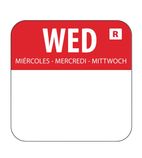 Image of L933 Removable Colour Coded Food Labels Wednesday (Pack of 1000)