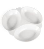Whiteware Y099 Vegetable Dishes 3 Section 250mm (Pack of 6)