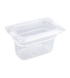 Image of GJ529 Polypropylene 1/9 Gastronorm Containers with Lids 100mm (Pack of 4)