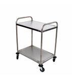 RSE7-3U Small Two Tier Stainless Steel General Purpose Trolley With Swivel Castors - CF685