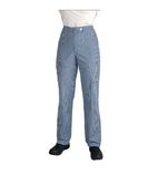 B100-28 Ladies Chef Trousers - Blue and White Check