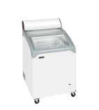 Image of NIC101SCEB 130 Ltr White Display Chest Freezer With Curved Glass Lid