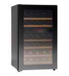 Image of WFG 32 114 Ltr Undercounter Single Glass Door Black Dual Zone Wine Cooler