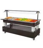 Image of SB60F Mahogany Refrigerated Central Salad/Buffet Bar