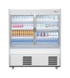 Image of Gem R150-WCD-HFD-LOC 1510mm Wide White Multideck Display Fridge With Hinged Glass Doors
